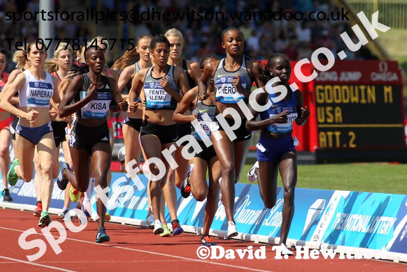 Womens 5000 metres, IAAF Diamond League, Birmingham. Photo: David T. Hewitson/Sports for All Pics